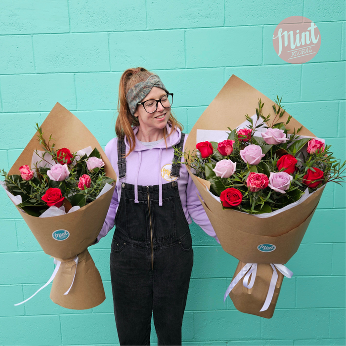 Berry Bliss Rose Bouquet - Half Dozen - 6 Stems