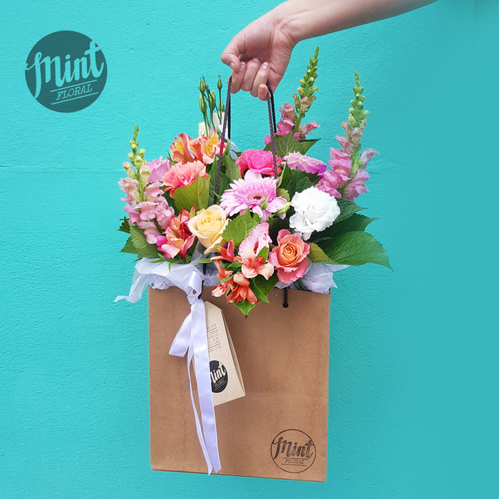 Peach Cupcake Bouquet