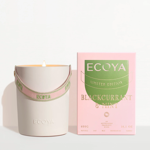 Ecoya High Summer| Blackcurrant & Mint Ceramic Candle