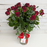 VALENTINES | 'TWO DOZEN' Romantic Red Roses Deluxe Bouquet in Mint Glass Vase