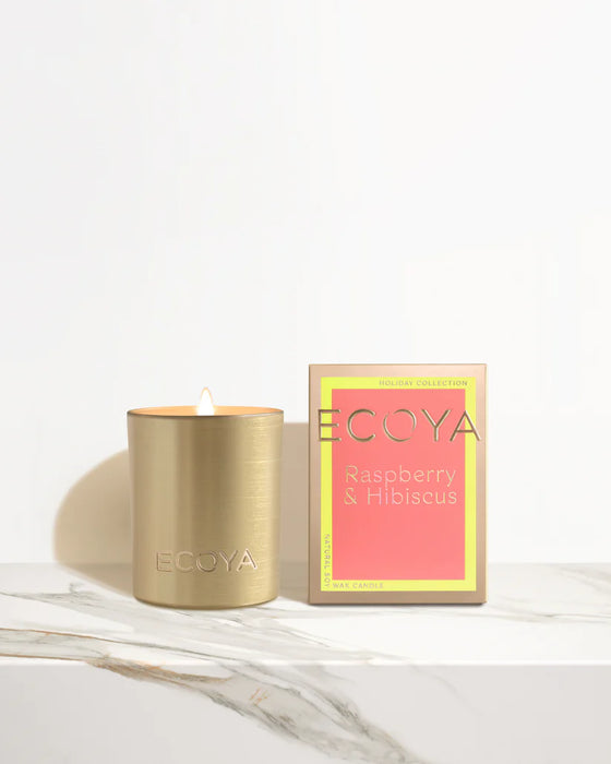Raspberry Hibiscus Ecoya Holiday Collection Limited Edition Mini Goldie Candle