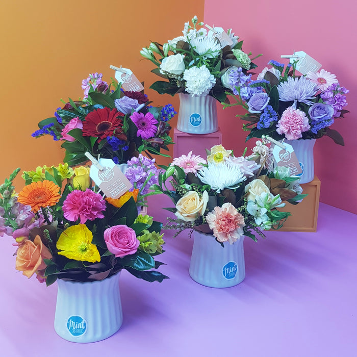Ceramic Pot Arrangement - Choose Your Colour (NOT AVAILABLE MOTHERS DAY WEEKEND)