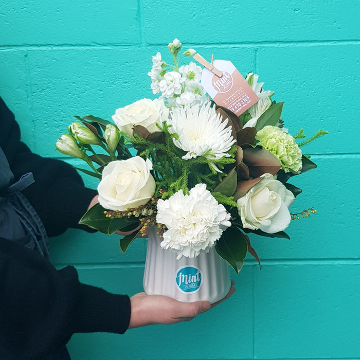 Ceramic Pot Arrangement - Choose Your Colour (NOT AVAILABLE MOTHERS DAY WEEKEND)
