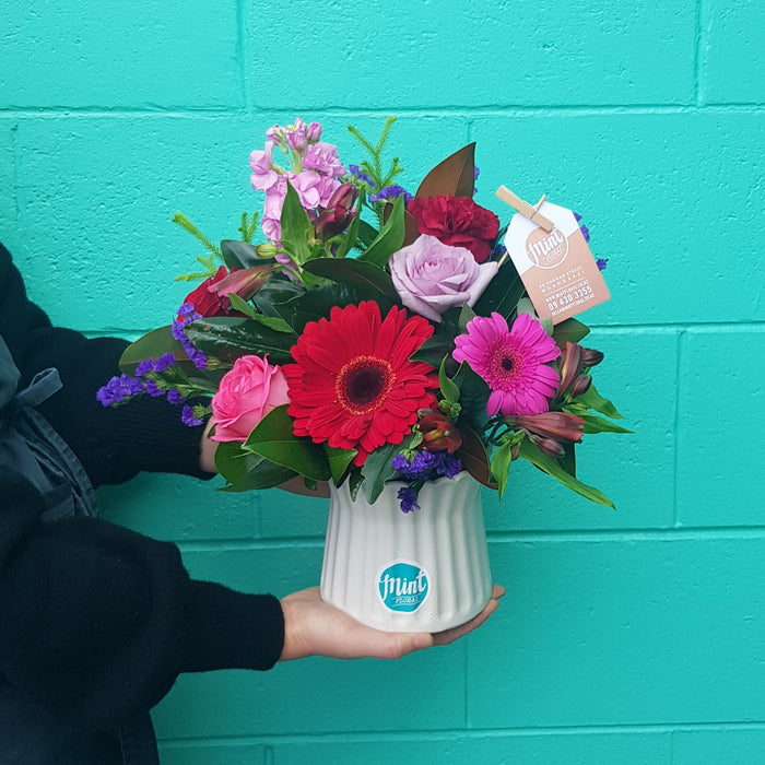 Ceramic Pot Arrangement - Choose Your Colour (NOT AVAILABLE MOTHERS DAY WEEKEND)