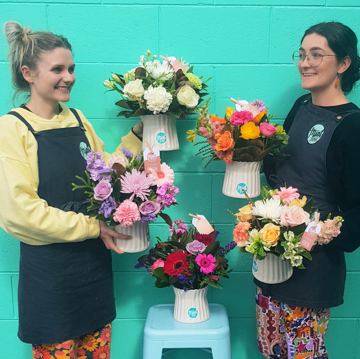 Ceramic Pot Arrangement - Choose Your Colour (NOT AVAILABLE MOTHERS DAY WEEKEND)