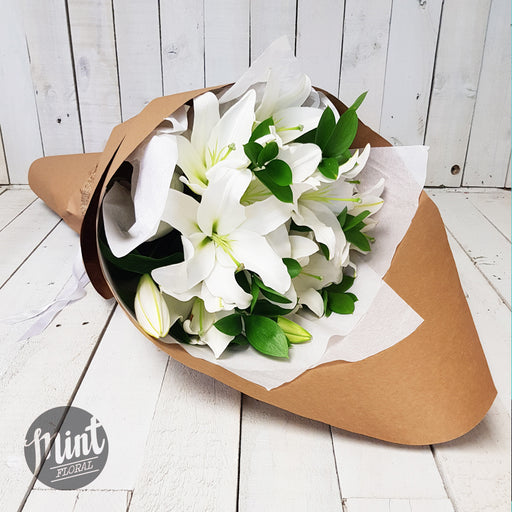 White Fragrant Lily Bouquet (NOT AVAILABLE MOTHERS DAY WEEKEND)